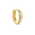 CANNER New Rhodium-Plated Gold-Plated S925 Sterling Silver Personality Wide Chunky 2.5mm Five-Pointed Star Zircon Hoop Earring