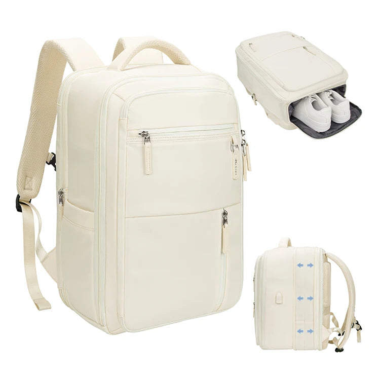 Wholesale Nice Price Durable Backpack Expandable Small Luggage Travel Backpack With Shoes Compartment