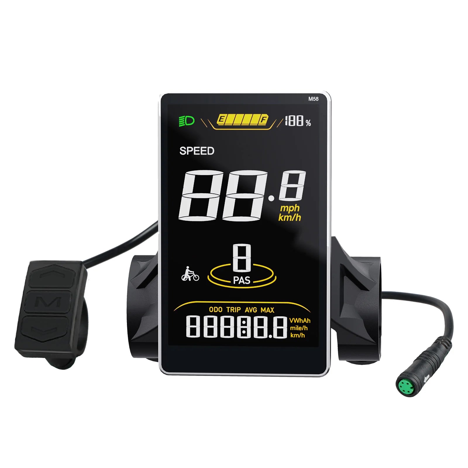 For BAFANG Mid Drive Kit Hub SW2-M58 Electric Bicycle Parts Ebike Display LCD Screen for Bikes with Mid Drive Motor Kit