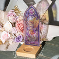Customizable Stained Glass and Wooden Ornament - Add Elegance and Personality to Your Home or Office DÃ©cor