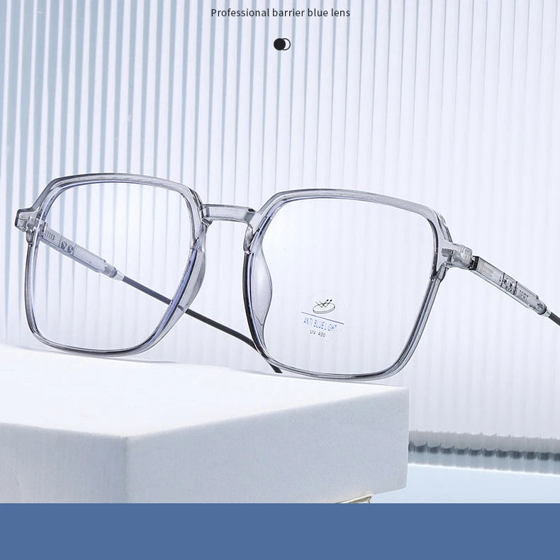 Ultralight Tr90 Eyewear Eyeglass Frames Women Big Face Glasses Optical China Factory
