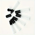 Travel Mini 10ml Transparent Glass Tube Bottle Portable Cosmetic Perfume Sample Vials Fine Mist Sprayer Screen Printing