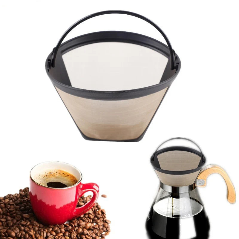Premium Manual Round Espresso Metal Reusable Stainless Steel Maker Drip Coffee Filter