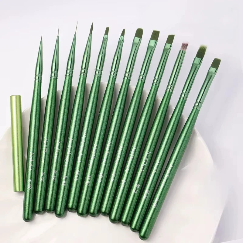 Professional Nail Art Brush with Wood Handle and Nylon Hair-Durable Multifunctional Tool for Acrylic UV Gel Manicure & DIY