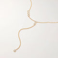 LOZRUNVE 925 Silver Fashion Collection Minimalist Bezel Diamond CZ Lariat Necklace