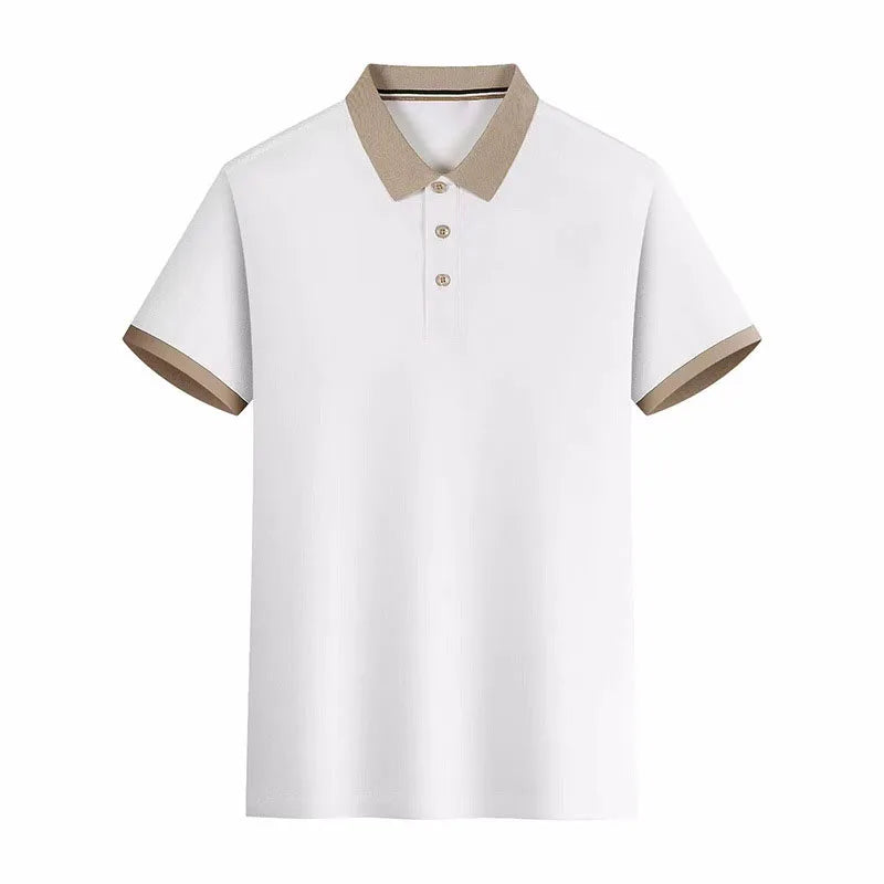 OEM Custom Logo Embroidery Printed Design Summer New Men's Color Block Polo Shirt Casual Casual Lapel Short Sleeve polo Shirt MegaBDM