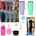 Custom Logo 40oz Tumbler With Straw Cap 40 Oz Stainless Steel Vacuum Insulated Travel Mug Cup Tumbler With Handle and Straw Cap