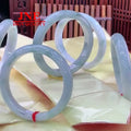 Natural A- Type Jade Water Bowl Head Type Jade Delicate Ice Transparent Floating Flowers  Jade Bracelet Wholesale