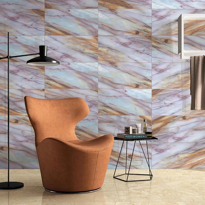 Modern 120*280cm Imitate Marble Tile Sticker Waterproof Kitchen Foam Adhesive Wall Tiles Mat for Living Room Bedroom Bathroom