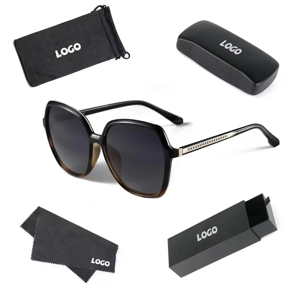 Luxury Designer Fashion Square Sunglasses Women's Custom Polarized Shades Sunglasses for Women