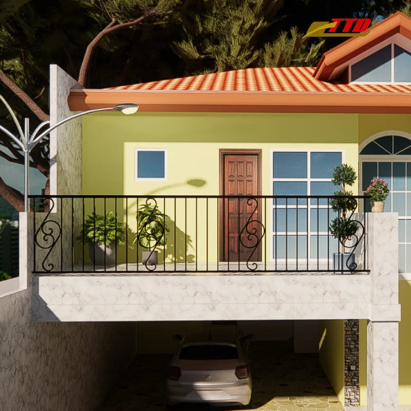 Upgrade Your Home's Curb Appeal with Luxury Wrought Iron Balcony Railings Modern Design Vietnam Supplier TTD Brand for Villa