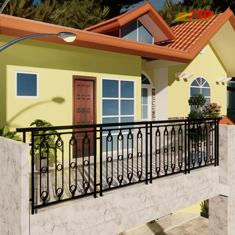 Create a Breathtaking View with Iron Railings for Your Luxury Balcony Combining Artistic Detail with Solid Construction