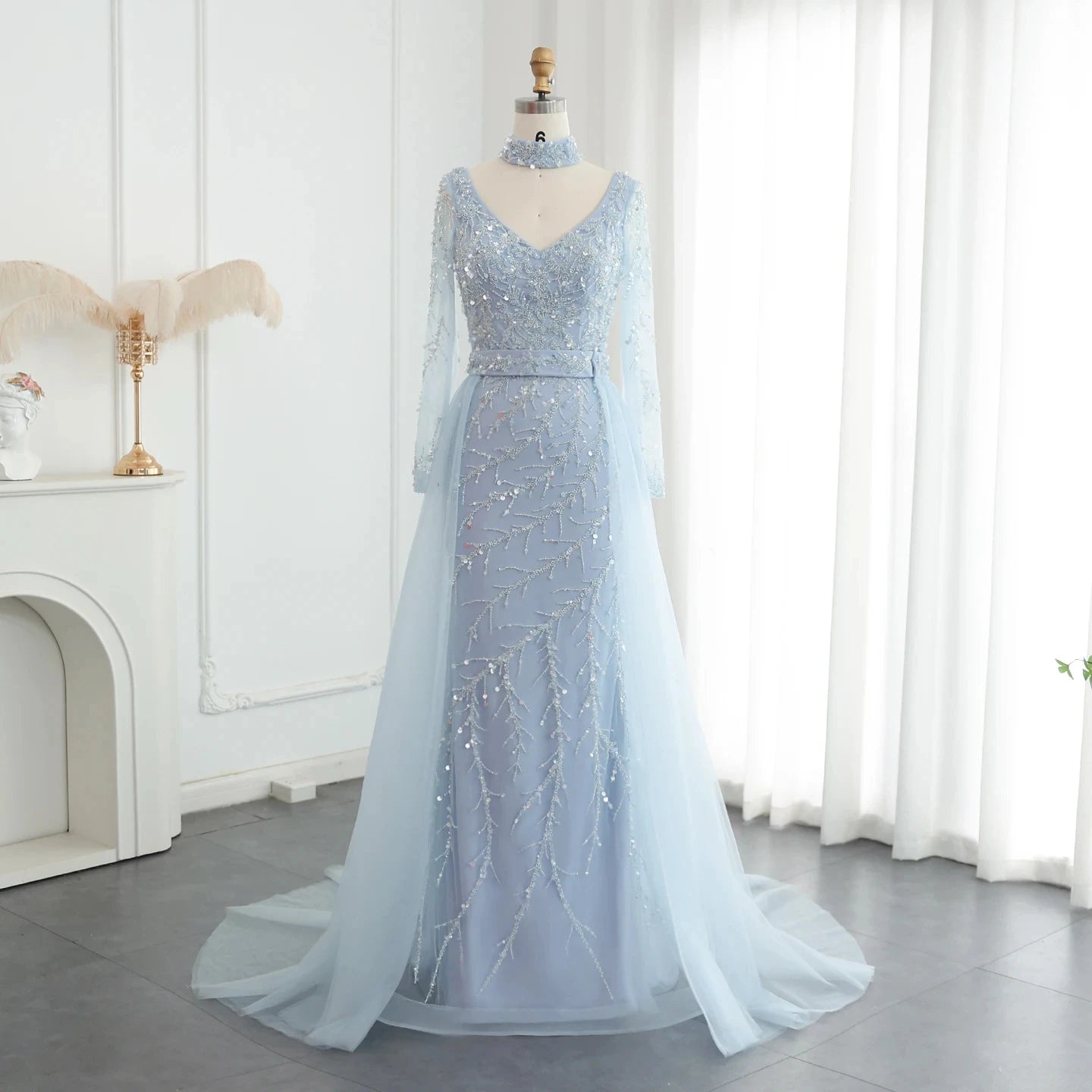 Jancember SZ222 Gorgeous Sequins Beaded Zipper Mermaid Evening Prom Dresses