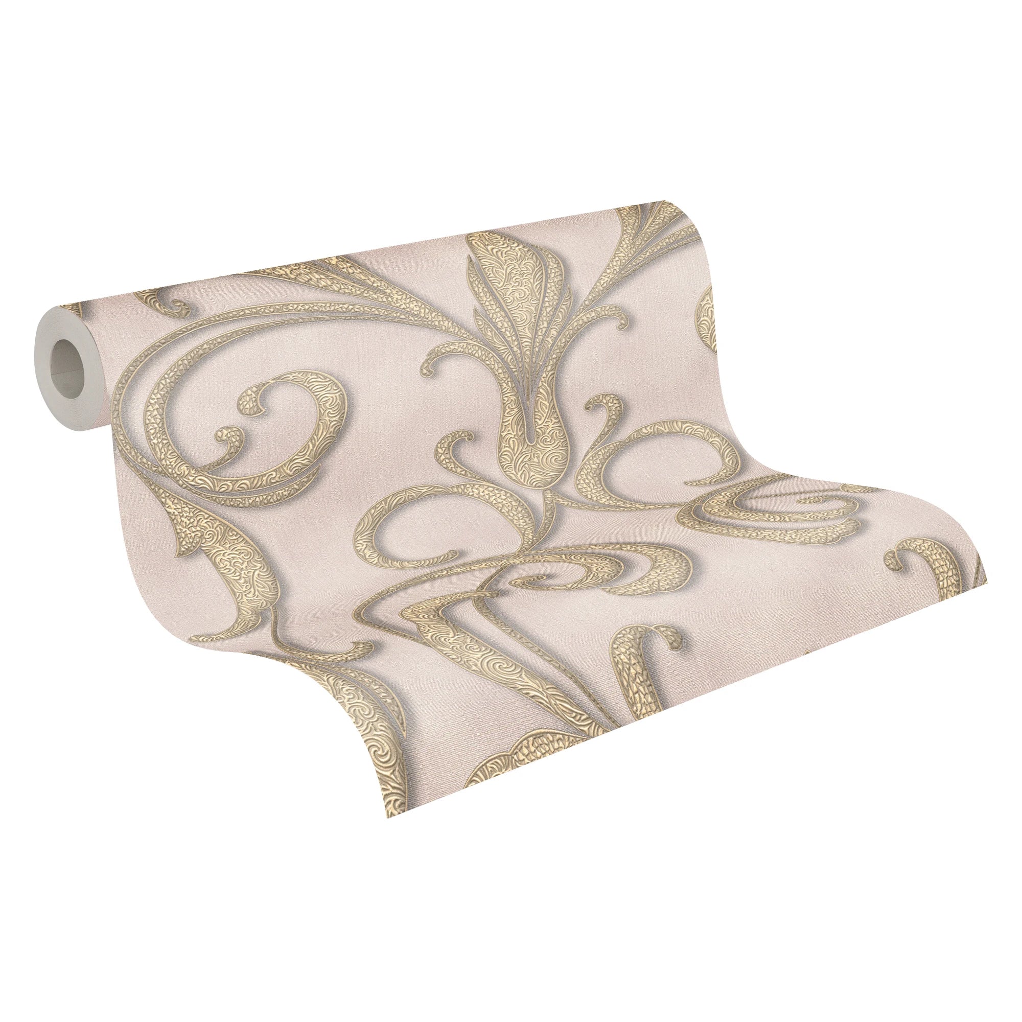 Made in Germany - Luxury Wallpaper rolls Damask Gold Purple Brown Non Woven Vinyl Contract Wallpaper for Hotel - 1005 x 070 m