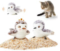 Cat Toys  Flapping Sandpiper Automatic Chirping Bird  Chargeable Touch Activated Kitten Toy Interactive Cat Catnip Toys