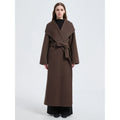 2026 Factory New Arrival Elegant Ankle Length Muslim Women's Autumn/Winter Double-Sided Large Lapel Loose Casual Wool Abaya Coat