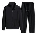 OEM Custom Logo Embroidery Men's Casual Sporty Two-Piece Set Stand Collar Cardigan and Jogger Pants Custom Casual Activewear Set MegaBDM