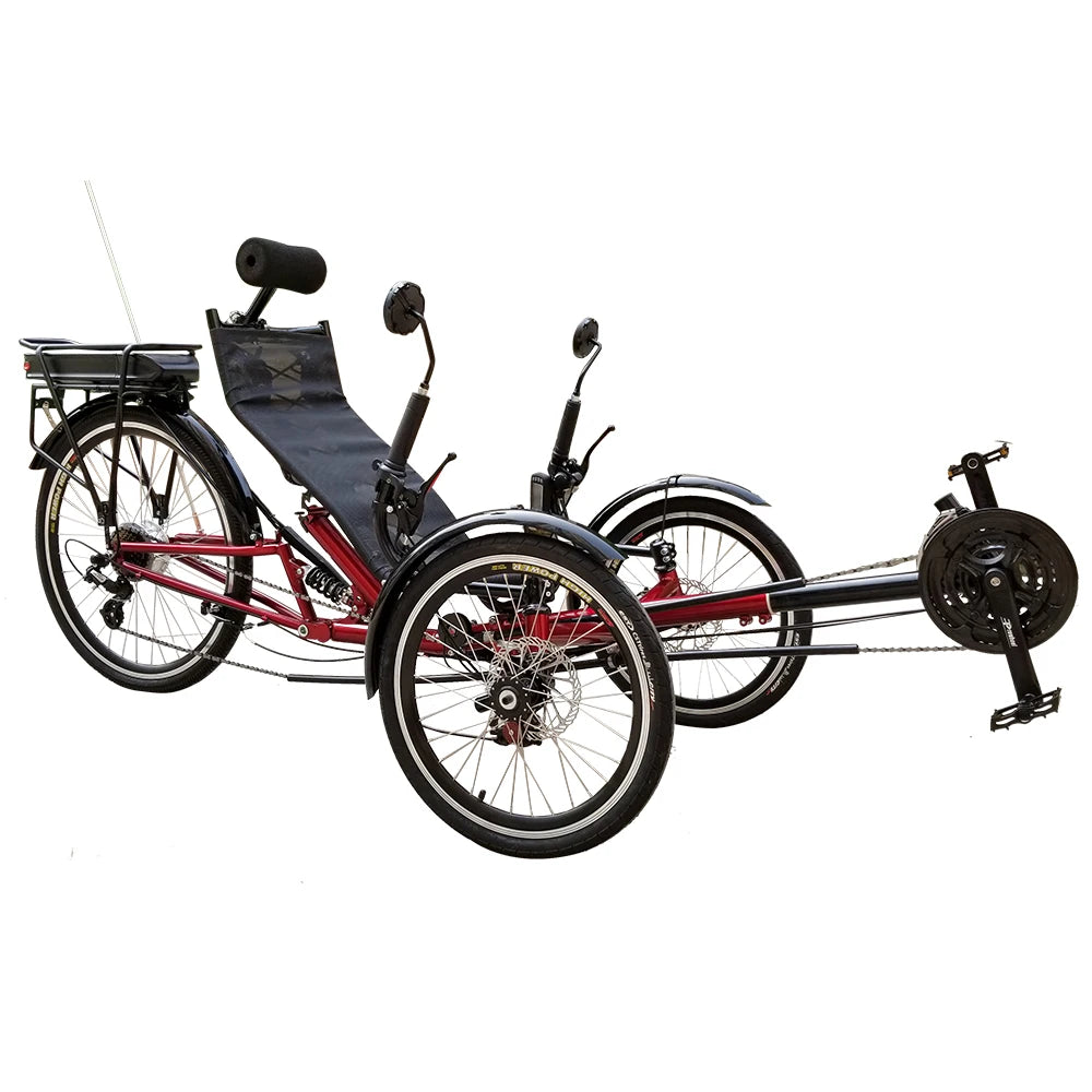 Electric Reverse Single People Tadpole Recumbent Bicycle Trike for Sale