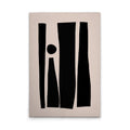 Made In Germany - Home Decor Canvas Picture Minimalist Black Beige - Wall Painting Mural In Cream Black - Stretcher Frame Art
