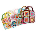 New Flower Large Capacity Tote Bag Wool Crochet Women Knitted Bag