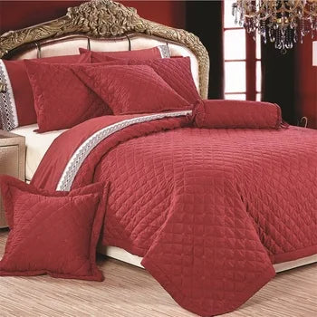 OEKO BSCI ISO Certificate Wholesale Customized Quilted Bed Cover with Embroidered Pattern
