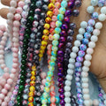 Natural Multi-Gemstone Smooth 10mm Blue Crystal Stone Loose Beads Strand Wholesale Vibrant for DIY Jewelry Coniferhandmades