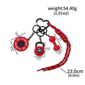 Barbell Dumbbell Kettlebell Pendant Gym Keychain Braided Rope PVC Weight Gym Equipment Doll Bag Handbag Purse Charm Fitness Gift