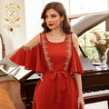 Zaynab Muslim Women Abaya and Long Dresses Kaftan Abaya Abaya Women Muslim Dress Dubai Dresses Women Muslim Orange