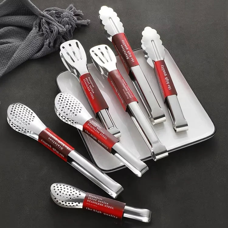 Kitchen Tools  9/12/14 Inch Buffet Tong Stainless Steel Kitchen Tongs Restaurant Metal Tongs Metal Food Clip