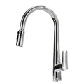 Contemporary Kitchen Sink 304 Stainless Steel Brass Pull Spray Mixer Tap 360 Degree Rotation Single Hole Electric Hot Cold Water