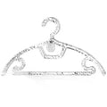Hot-selling Plastic Aroma Clothes Hanger Hooks for Wardrobe Bathroom Living Room Fragrant Clothes Rack Polygon Shape 39.5x21.5cm MegaBDM