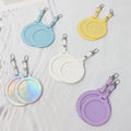 Waterproof PU Leather Round Badge Storage Bag Multi-Color Badge Bag Pendant Portable Badge Display Holder for Anime Badges