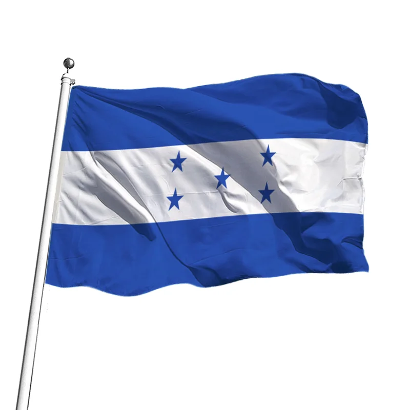 Wholesale Custom Flag of Honduras Banner No Fade Double Side  Party Outdoor Decorations Country Silk Screen Printing Flags
