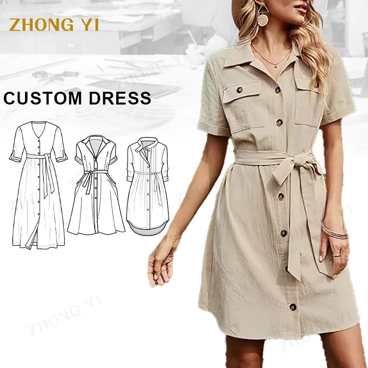 Clothing Factory Wholesale Custom Luxury Elegant Business Short Sleeve Office Wear Blazer Casual Women Formal Blazer Midi Dress