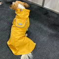 Stock Yellow All-Weather Dog Rain Coat Cute Summer Style Polyester Material for Keeping Your Furry Friend Pet Warm Dry Outdoors