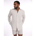 Lightweight Sustainable Comfortable Slim-Fit Men's Light Blue Breathable Solid Casual Linen Shirt China Model Imp8985 Imperio