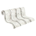 Made in Germany - Wallpaper rolls Wood Look White Cream Grey - Non Woven Vinyl - Wallpaper Home Decoration - 1005 x 053 m
