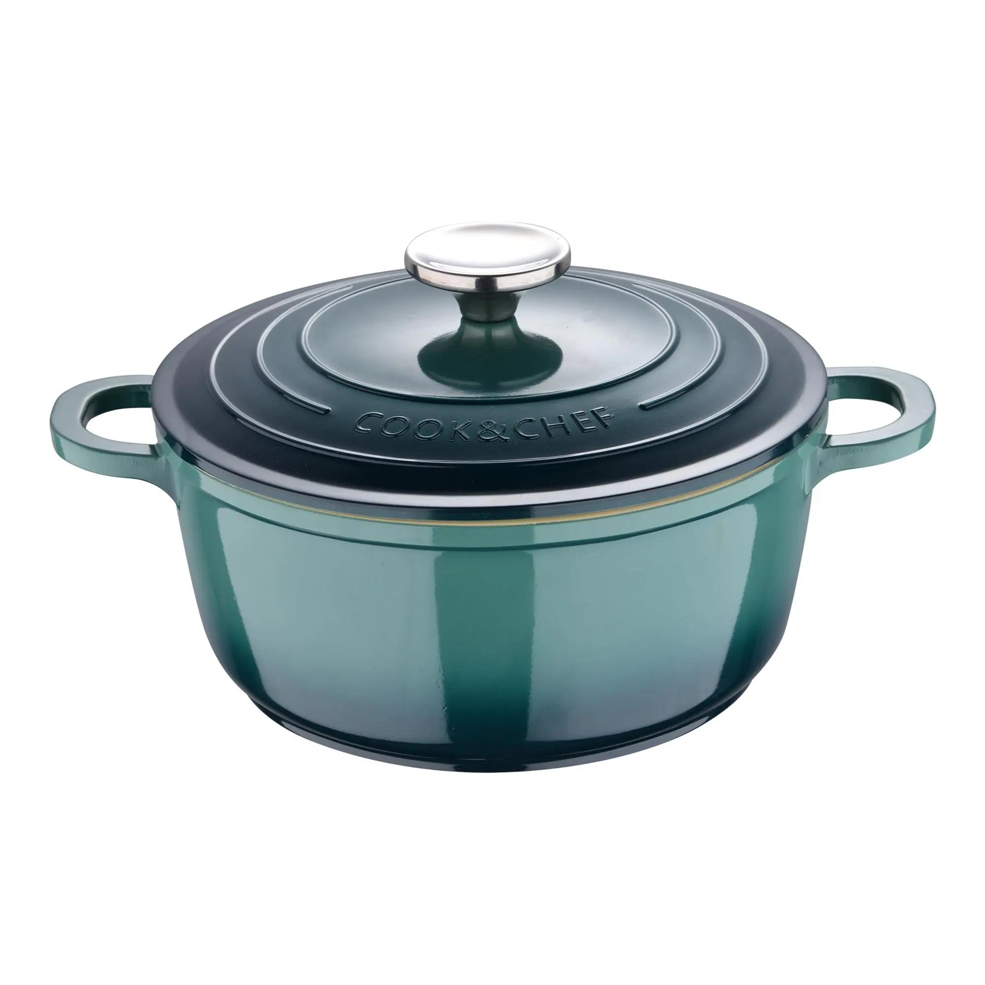 Bergner EXCALIBUR Casserole 20cm and 2.4L with Cast Aluminum Lid Green