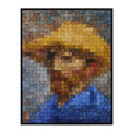 UNIART Handmade 3D Pixel Wooden Mosaic Portrait Wall Art Hotel Sound Acoustic Woodblock Sculpture for Museum Art Projects