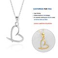 D316 925 Sterling Silver Women's Necklace Heart Pendant Zircons Love Charm Choker Elegant Women