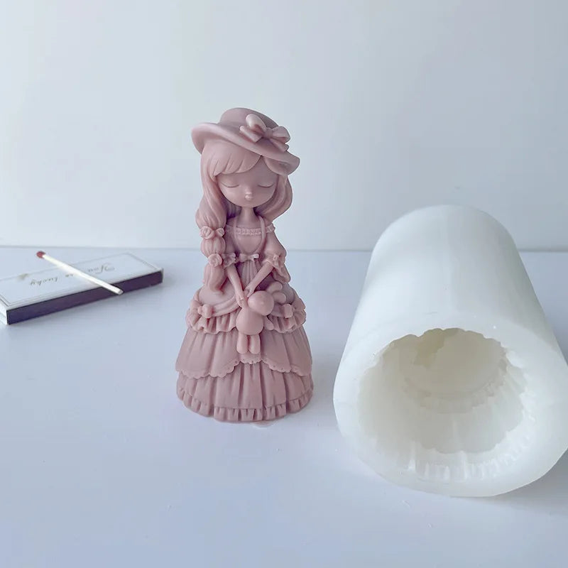 3D Doll Silicone Candle Mold Aromatherapy Plaster Doll Decoration Glue Dropping Mold DIY Doll Photography Props Candle Molds