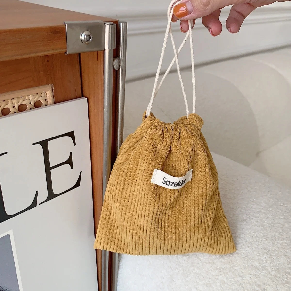 Velvet Bundle Pocket Drawstring Small Storage Bag Cloth Bag Student Sundries Portable Washing Makeup Bag