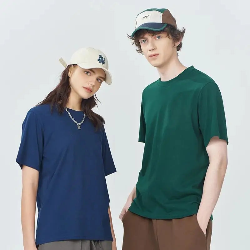 100% Cotton Woven Solid Pattern Men's Golf Short Sleeve T-Shirt Customizable Color Silk Screen Eco-Friendly Anti-Wrinkle