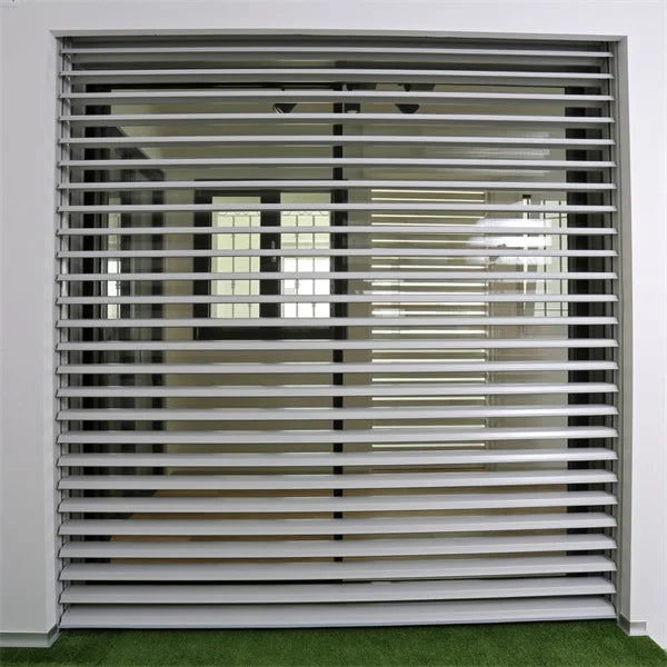 Aluminum Crystal Roller Blind Accordion Door for Restaurant Bar Commercial Gate