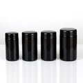 Luxury Wide Mouth Black Colored Glass Jar with Plastic Cap UV Resistant Reusable for Cosmetics and Food
