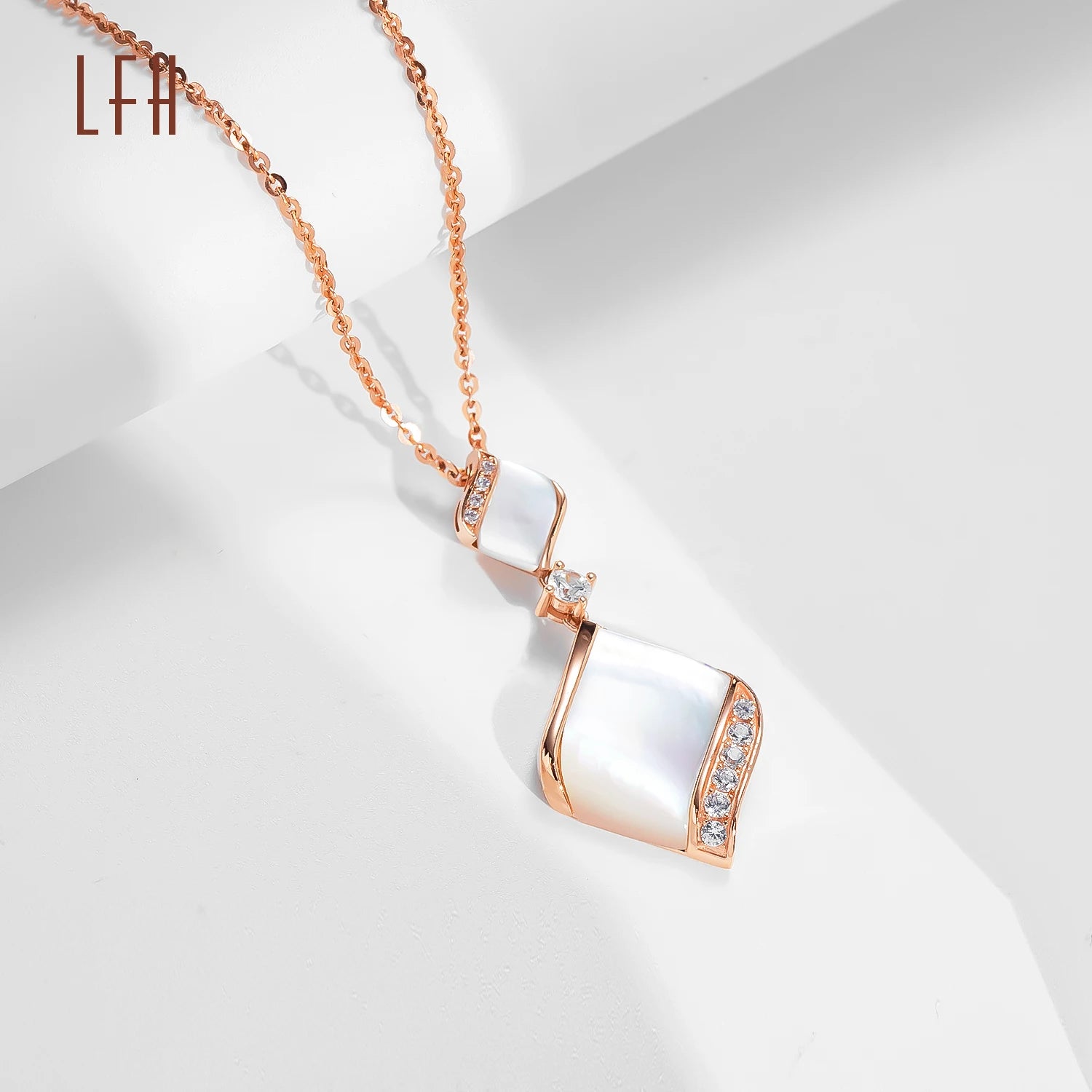 FAshion Real Gold Jewelry Wholesale Geometric Pendant Necklace 18k Real Gold Oro 18k Original Pure Gold 18k