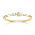 OAHLAN Fine Luxury Jewelry 925 Sterling Silver Gold Plated Round Cut Moissanite Rings for Women Wedding Band Eternity Band Ring