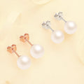 Tonglin S925 Sterling Silver Earring Designs 18K Gold Plated Minimalist Jewelry Fresh Water Pearl Earring