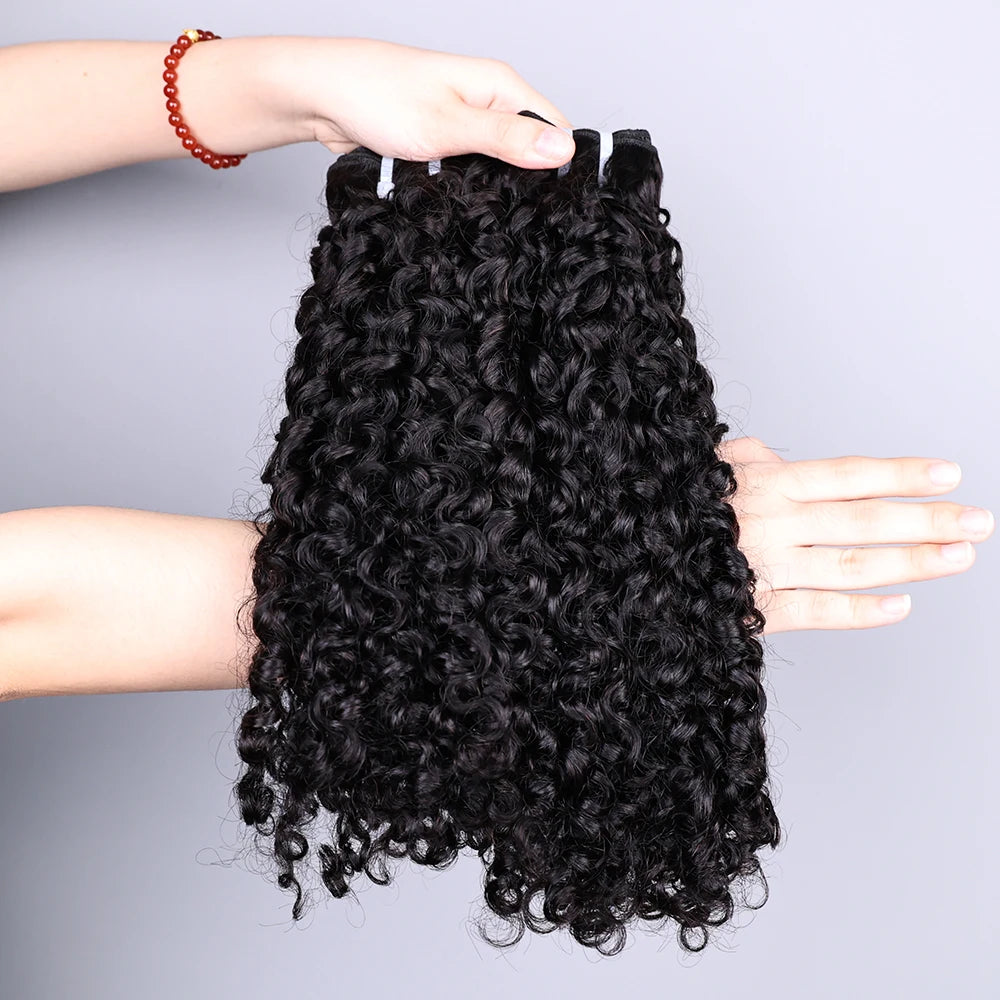 Good Quality 12A Pixie Curl Double Draw Bundles Raw Virgin Curly Hair Bulk Wholesale Bundles Bulk