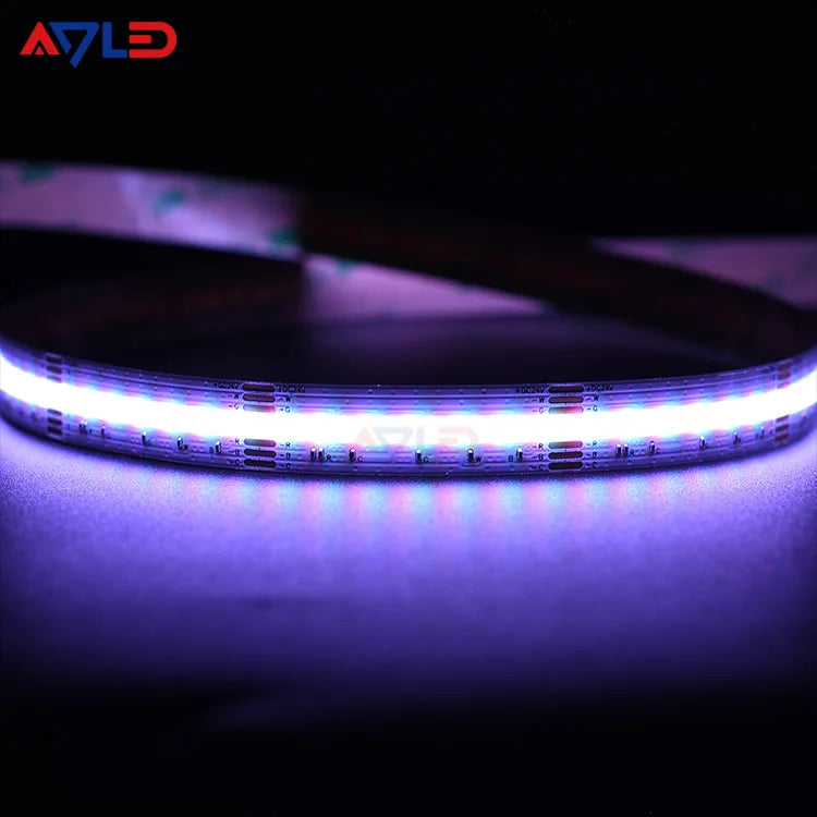 24V COB RGB CCT 840LEDs/m Strip Light High CRI 90 12mm PCB IP20/IP65/IP68 Cob Led Strip Rgbcct Tira Fita for Indoor/Outdoor Use